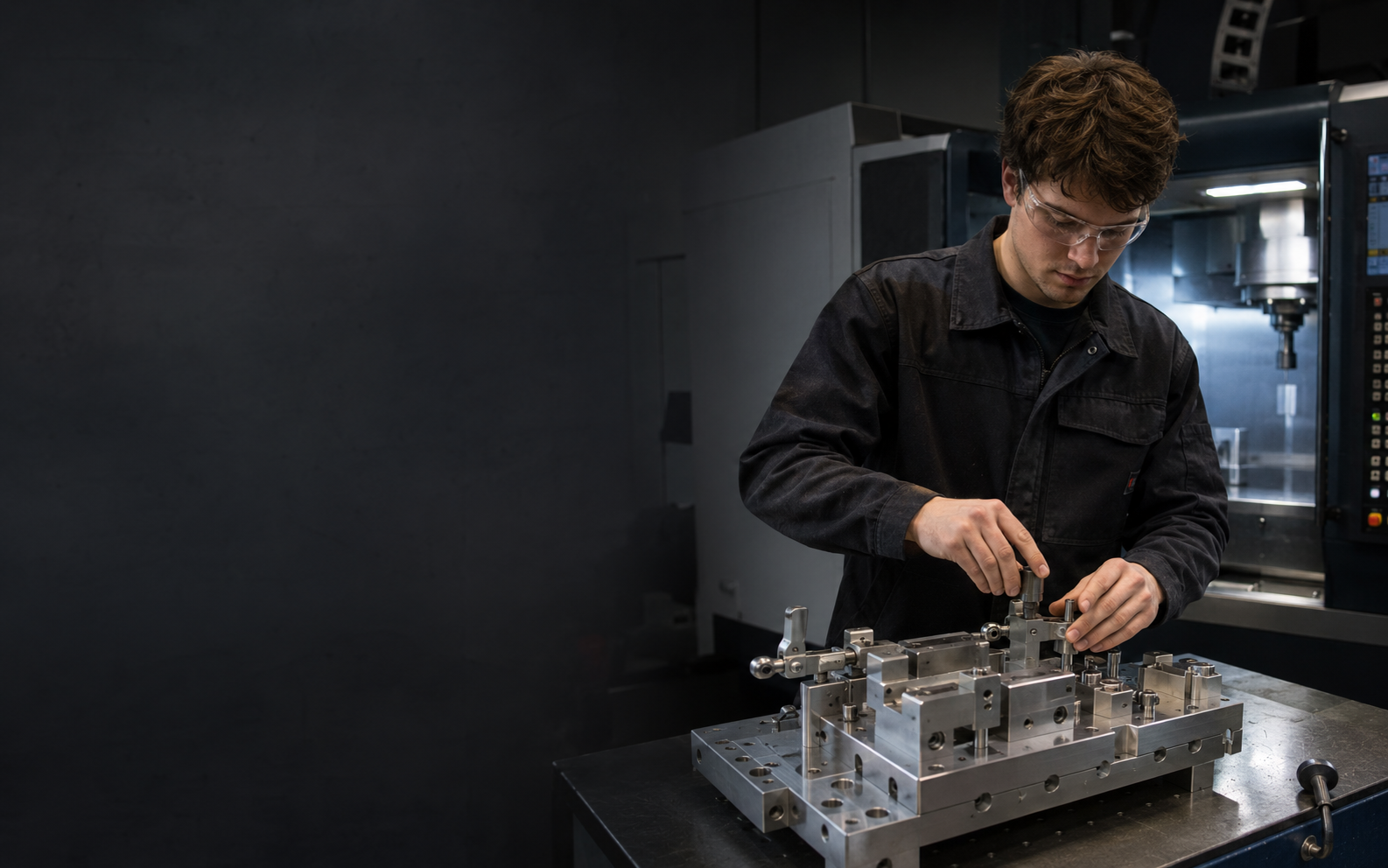Tool/Tooling Maker working safely in a representative workplace