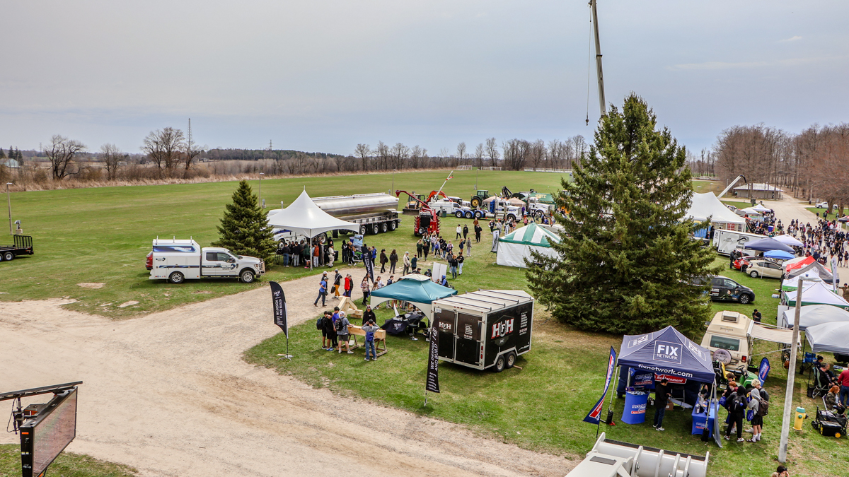 Wide view of the Trade Tracks Showcase grounds